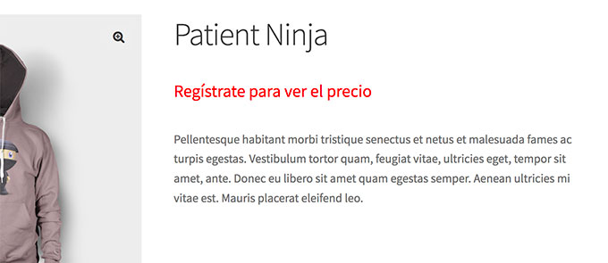 precio visible solo registrados